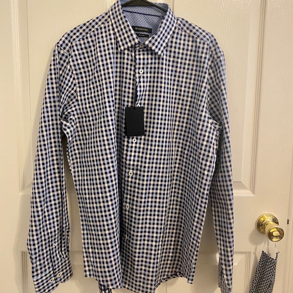 Bugatchi Men’s dress shirt L NWT